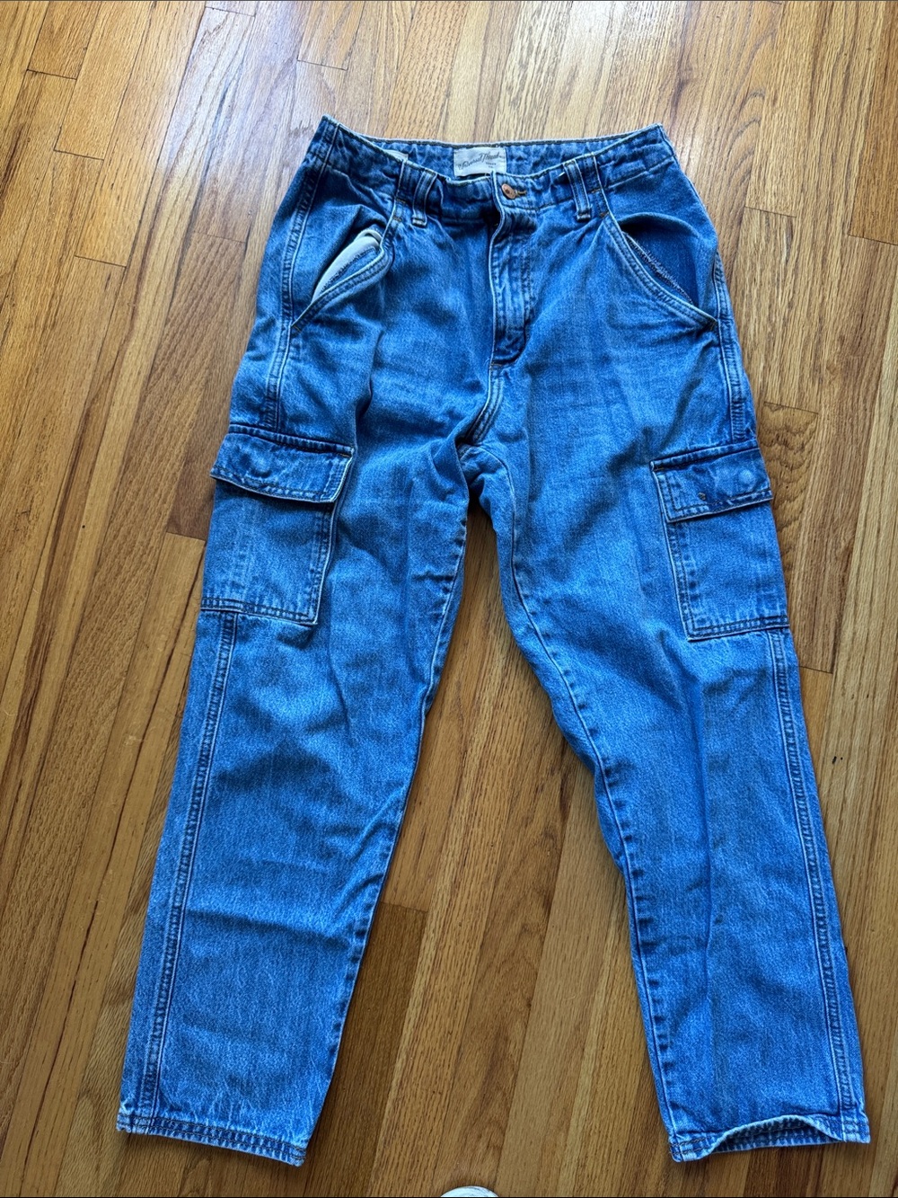 Universal Thread women Denim Cargo Pants in Blue